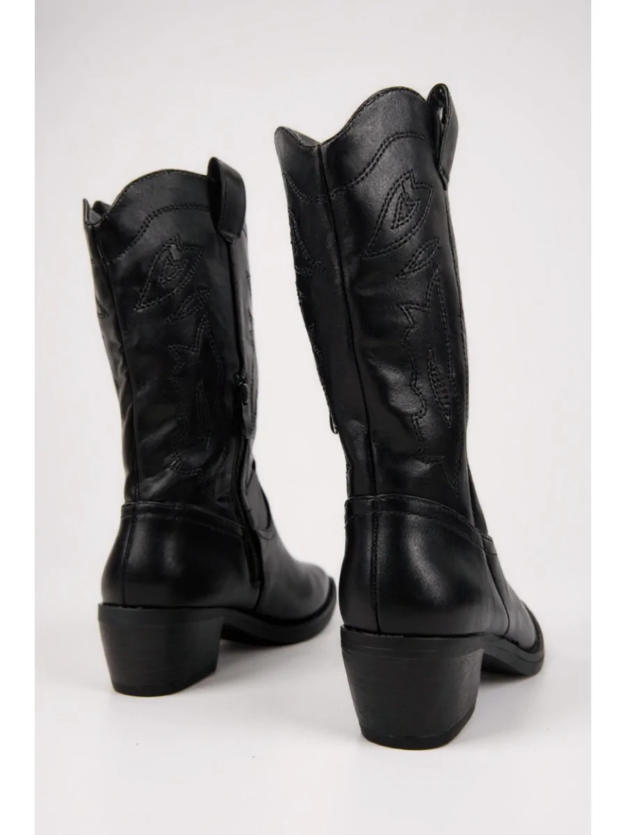 Botas Cowboy con Cremallera Piave Noir