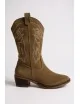 Botas Cowboy con Cremallera Piave Khaki