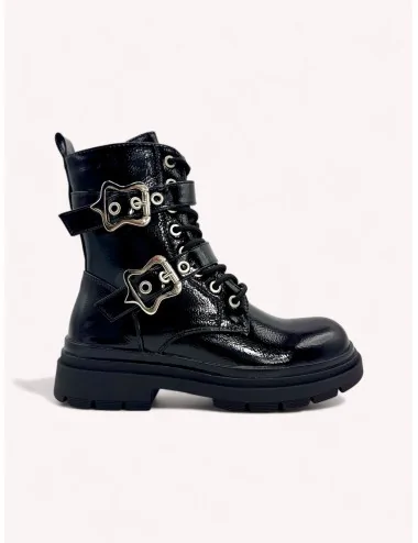 Botas de charol con doble...