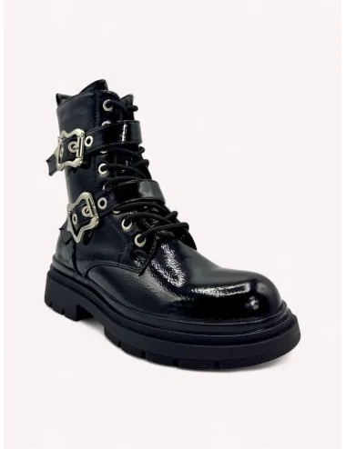 Botas de charol con doble...