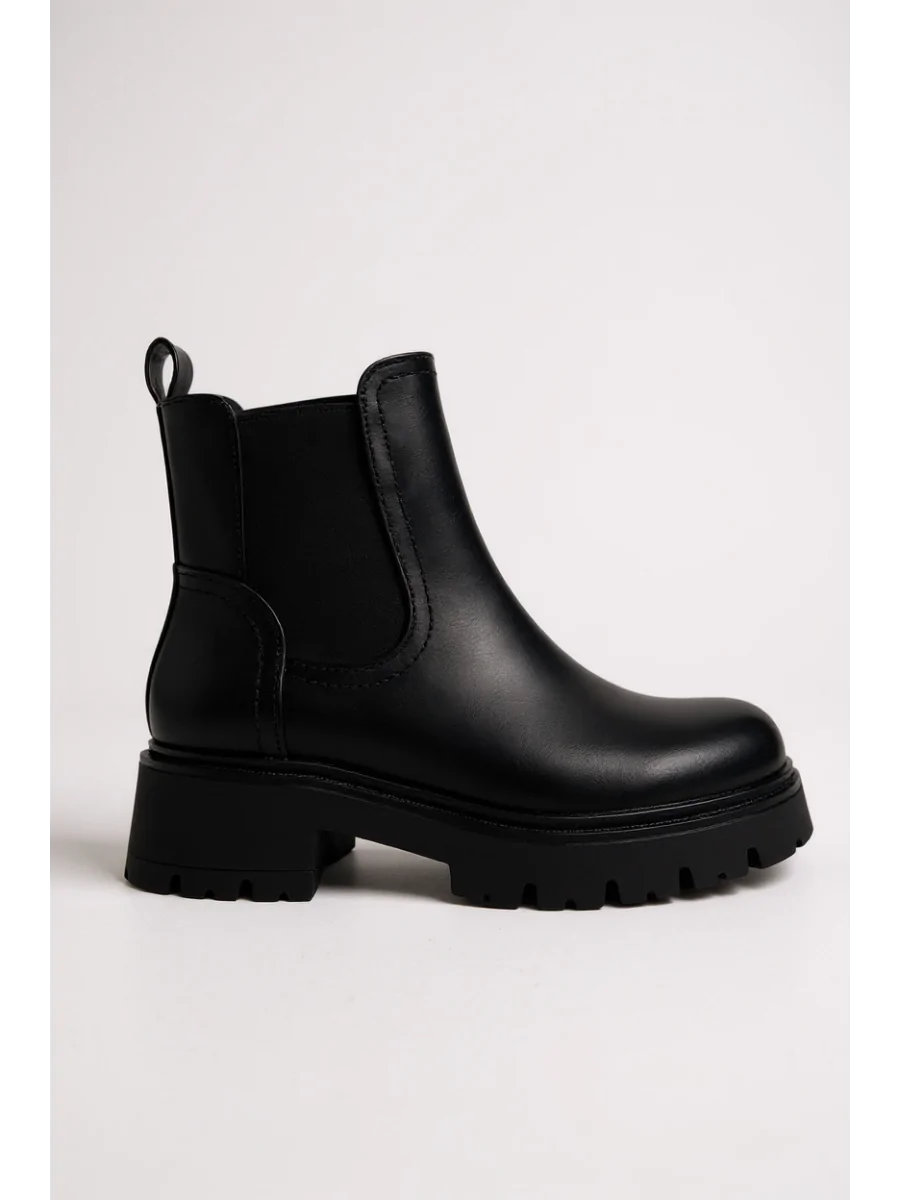 Botas con Plataforma y Cremallera Enza Noir
