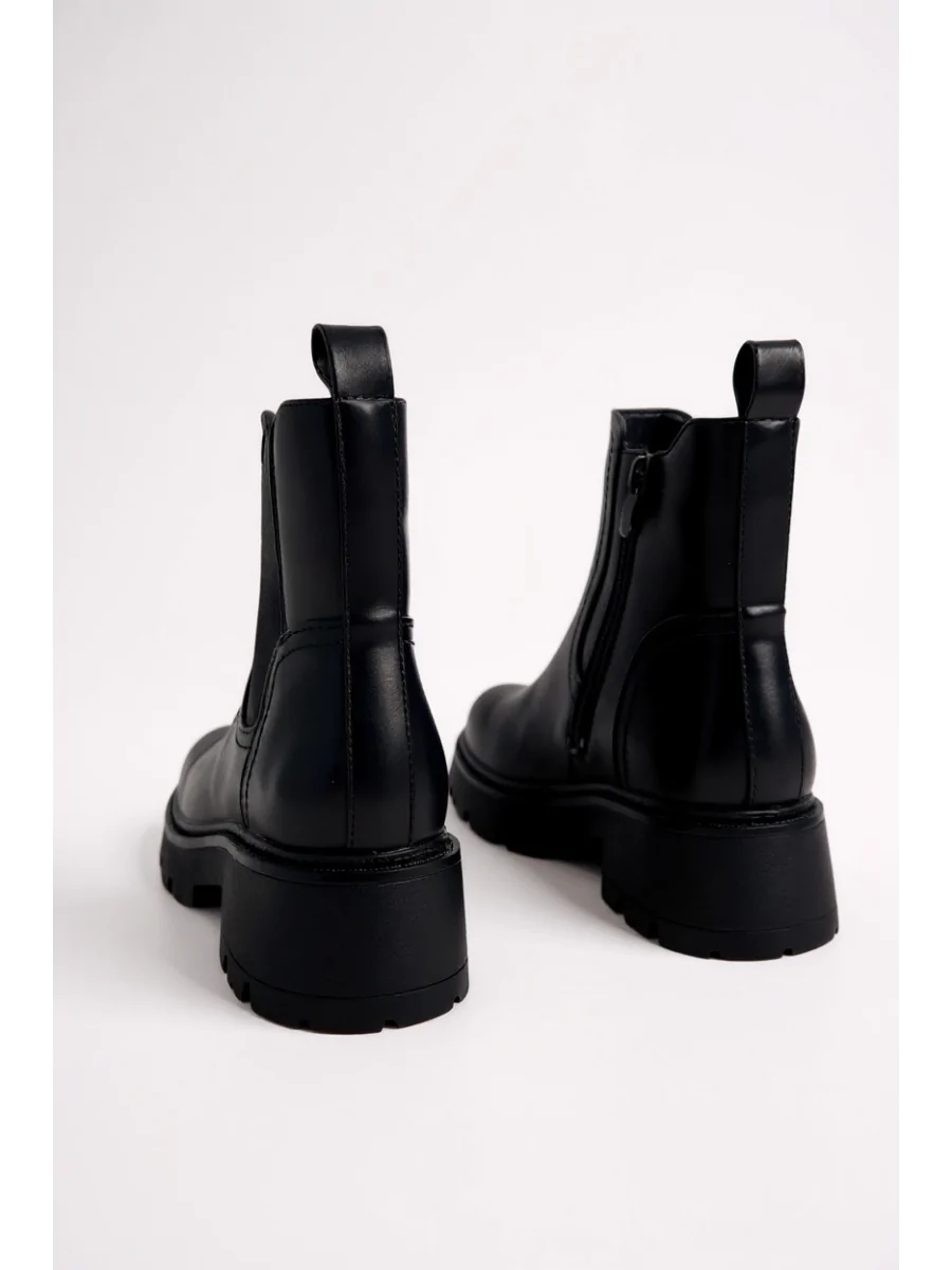 Botas con Plataforma y Cremallera Enza Noir