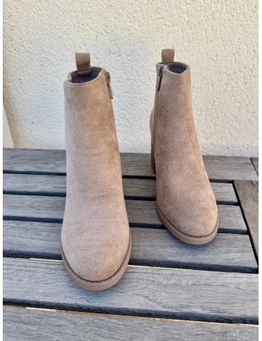 Botines con tacón de...