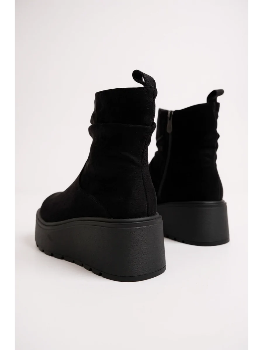 Botas de Ante con Plataforma Fosse Noir