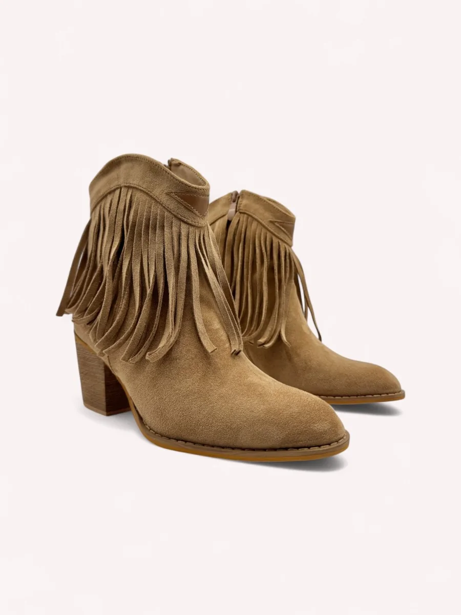 Botines con Flecos Lova Khaki