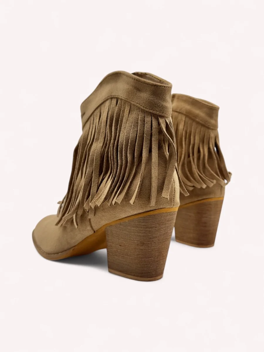 Botines con Flecos Lova Khaki