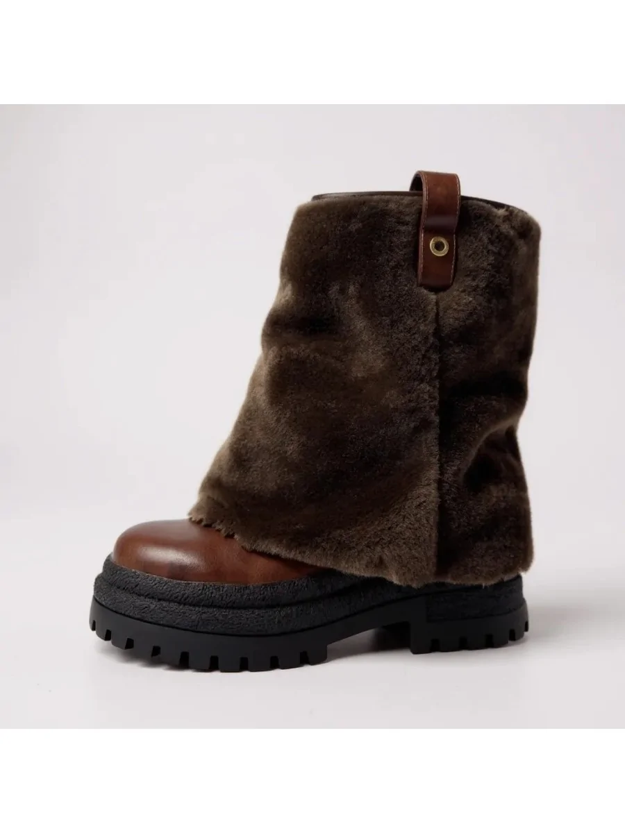 Botas de invierno con Pelo Sintetico Jesolo Brown