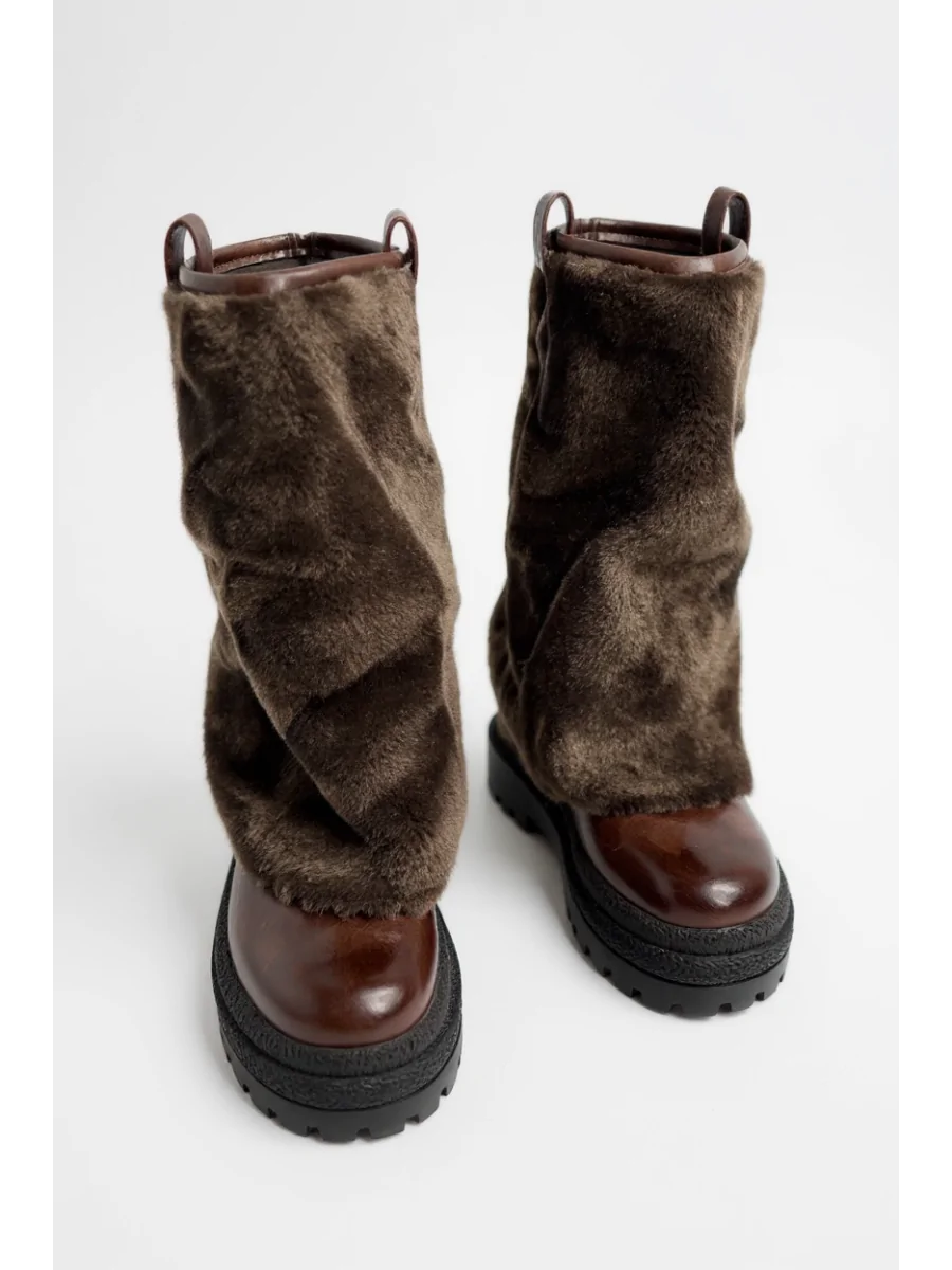 Botas de invierno con Pelo Sintetico Jesolo Brown