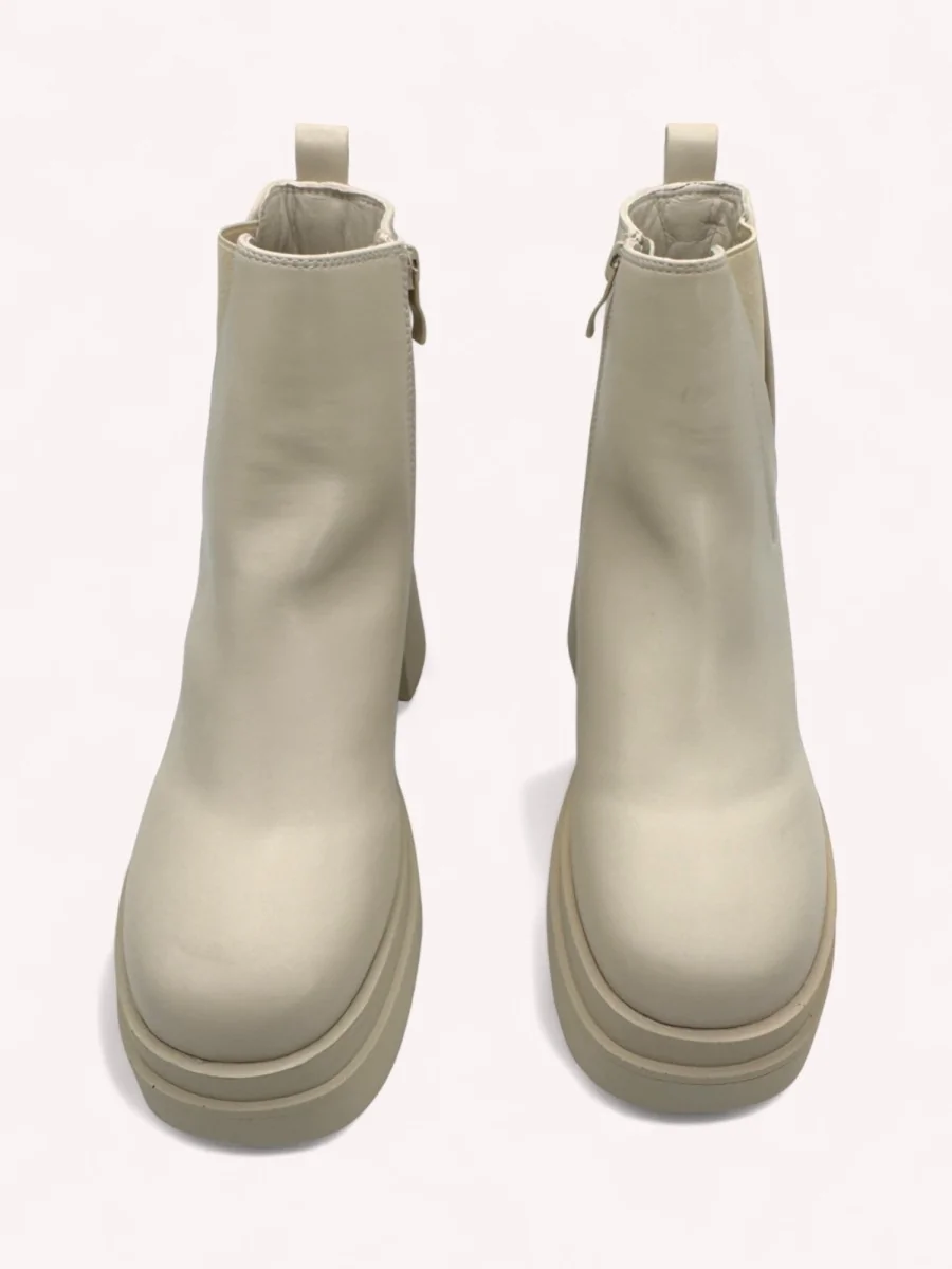 Botines con tacon y plataforma Citadella Beige