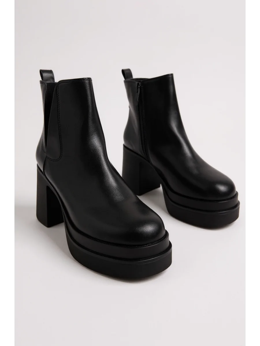 Botines con tacon y plataforma citadella Noir