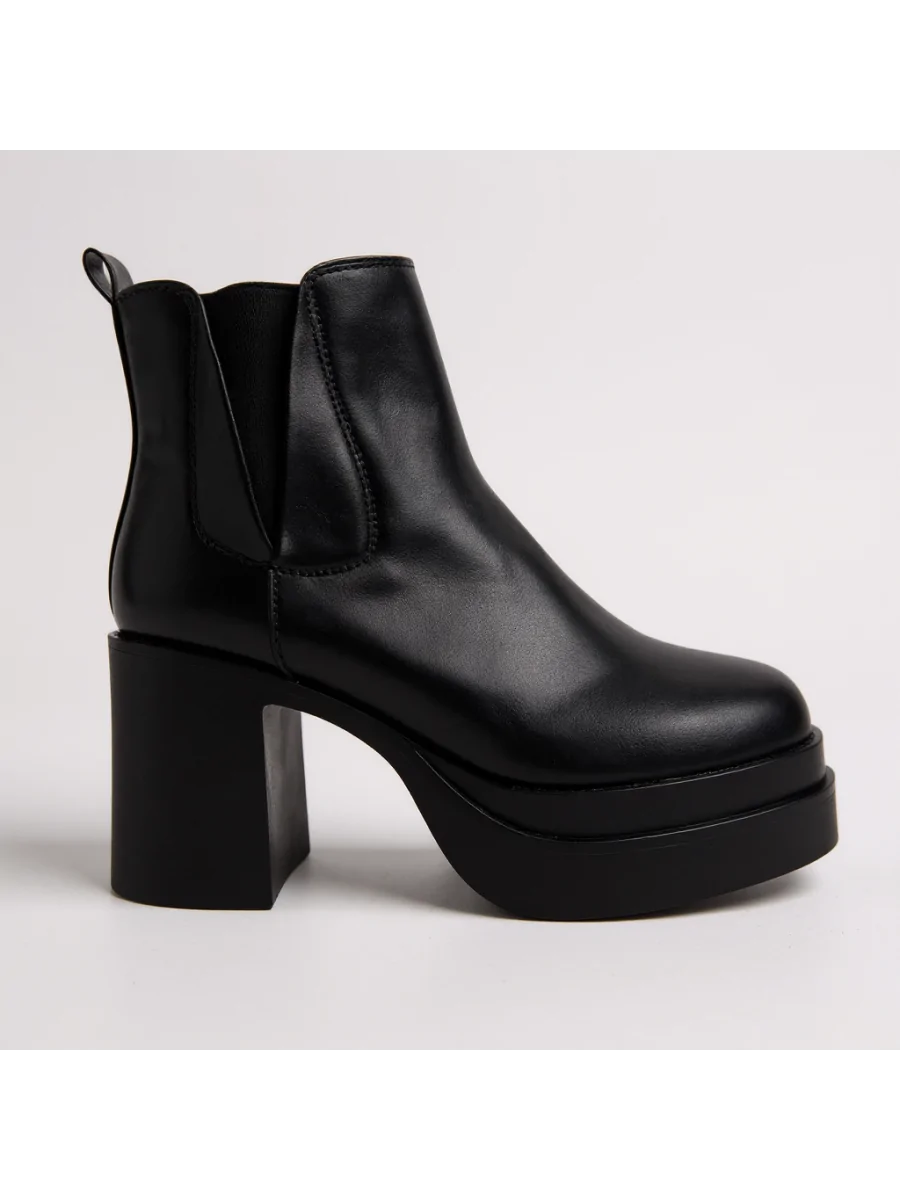 Botines con tacon y plataforma citadella Noir