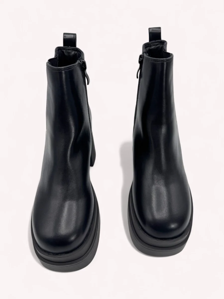 Botines con tacon y plataforma citadella Noir