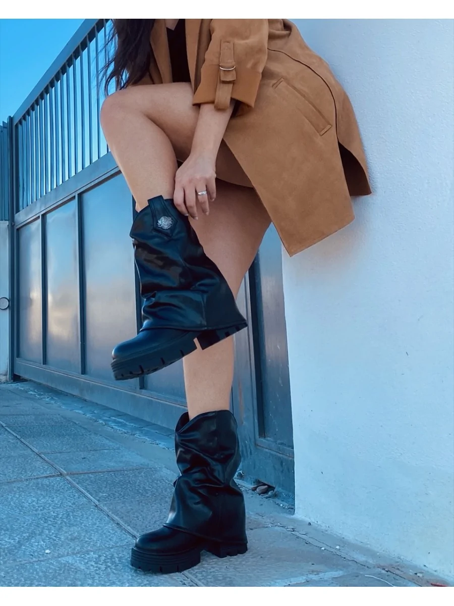 Botas Bikers con suela gruesa Alonte Noir