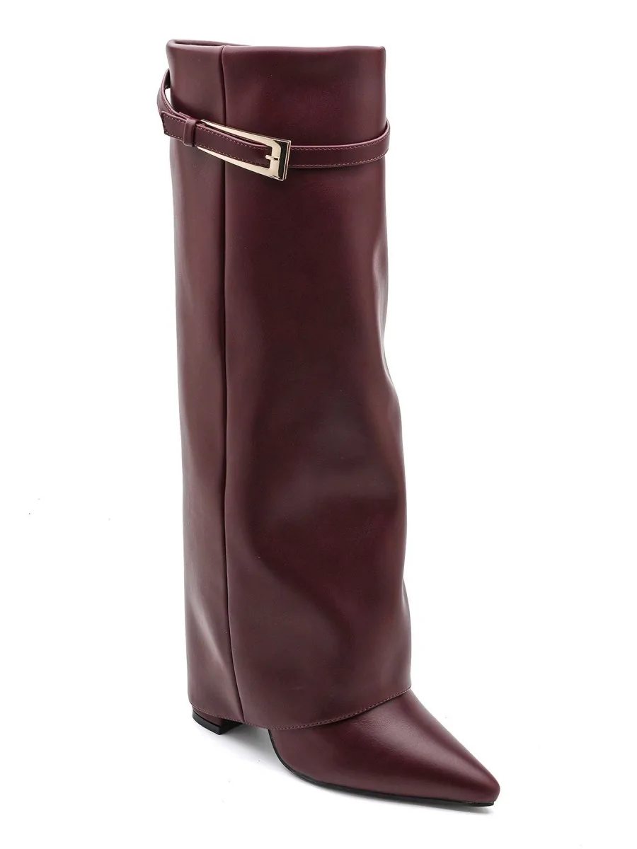 Botas de caña alta con tacon y punta fina Rivalta Wine