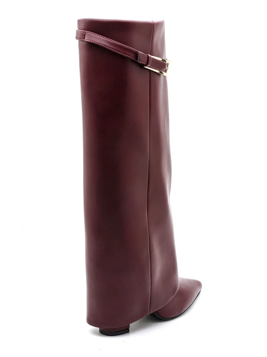 Botas de caña alta con tacon y punta fina Rivalta Wine