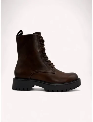 Botas bikers con cordones y...