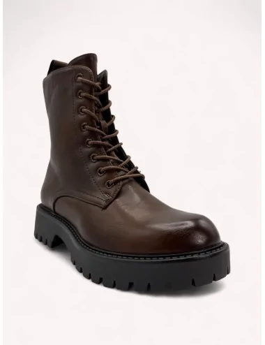 Botas bikers con cordones y...