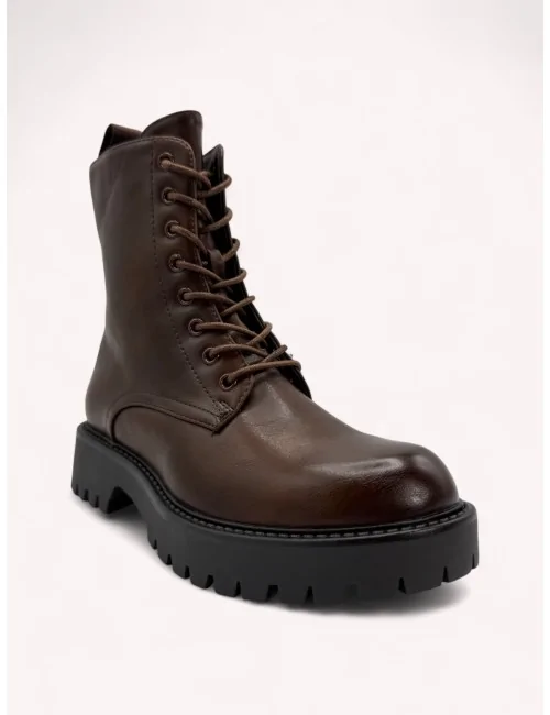 Botas bikers con cordones y...