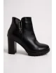 Botin con tacon y cremallera Lucca Noir
