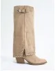 Botas Conwboy con detalle plateado Trino Khaki