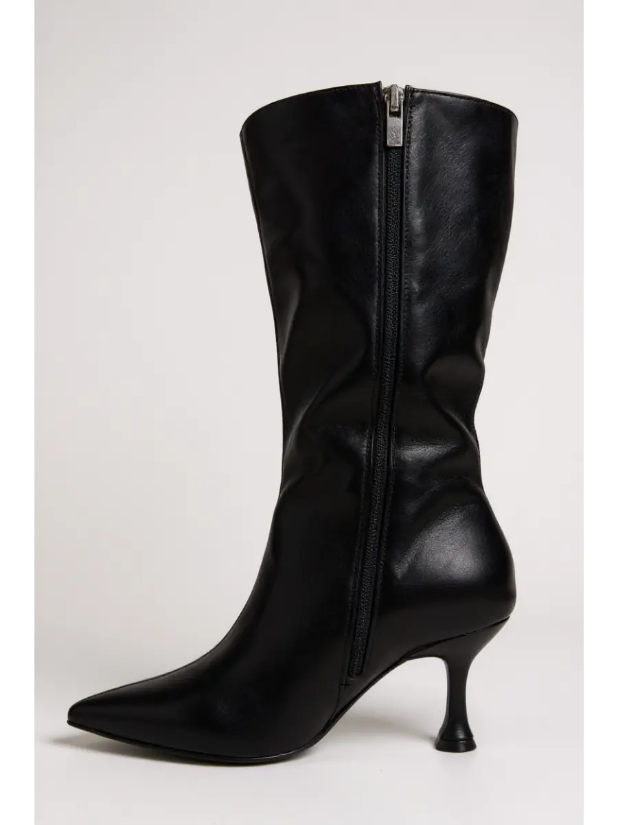 Botas con tacon y punta fina Ghedi Noir