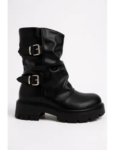 Botas biker con doble...
