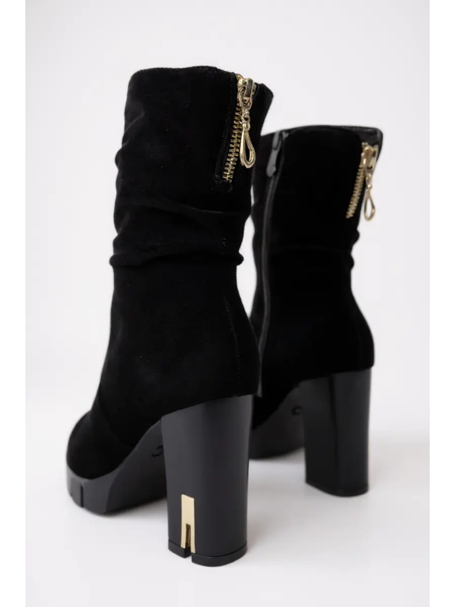 Botines con tacon y plataforma Vinci Noir