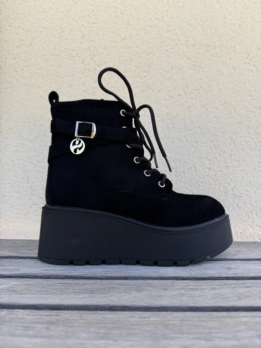 Botas con Plataforma y Cremallera Angri Noir