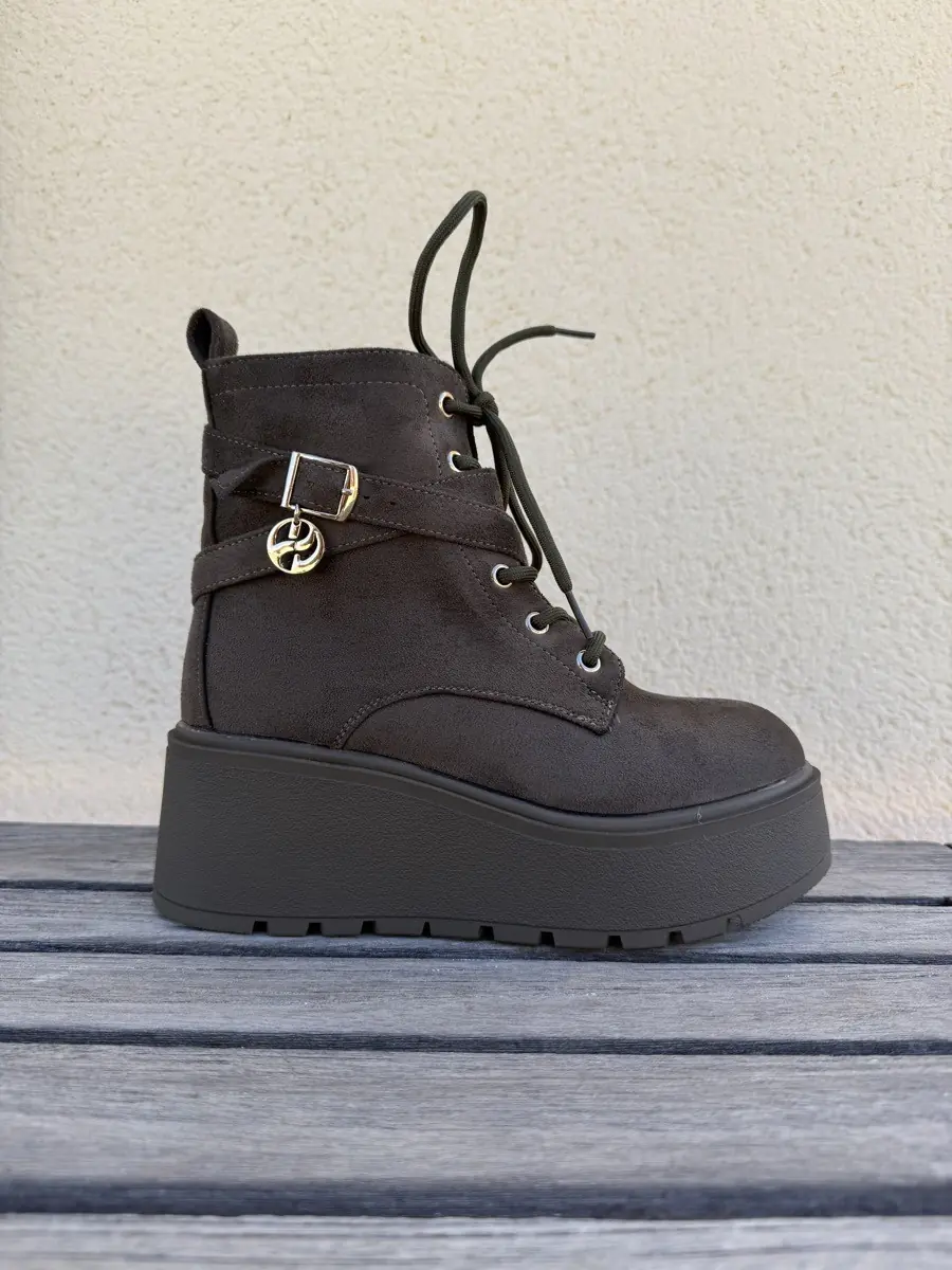Botas con Plataforma y Cremallera Angri Green