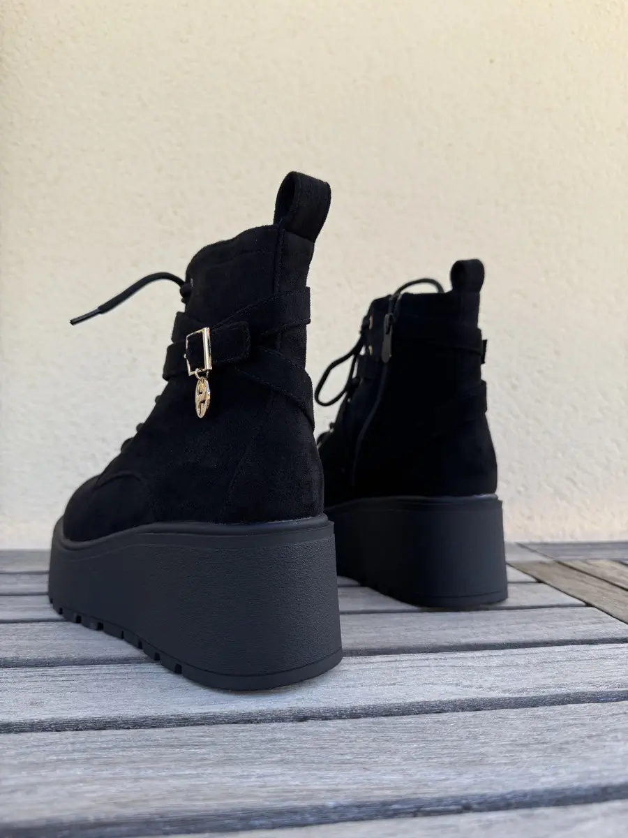 Botas con Plataforma y Cremallera Angri Noir