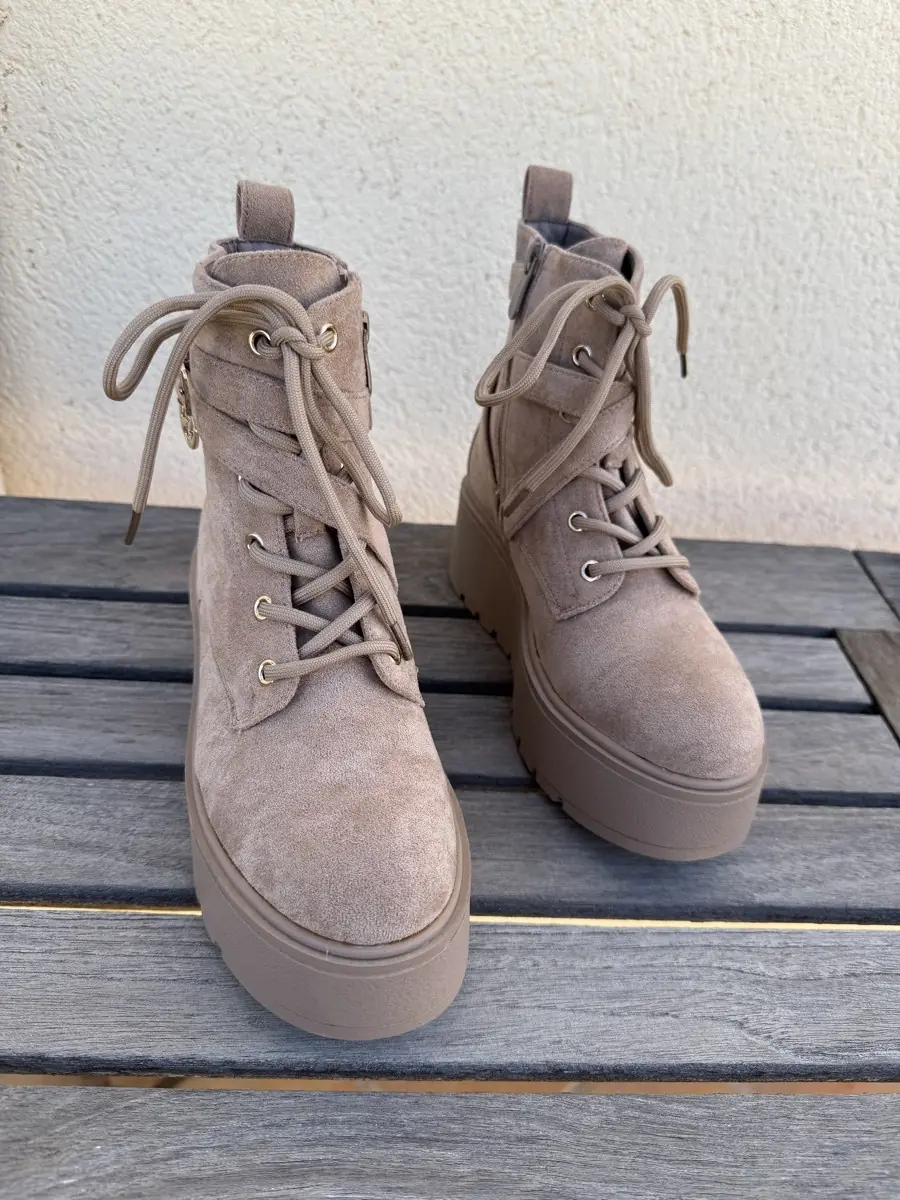 Botas con Plataforma y Cremallera Angri Khaki