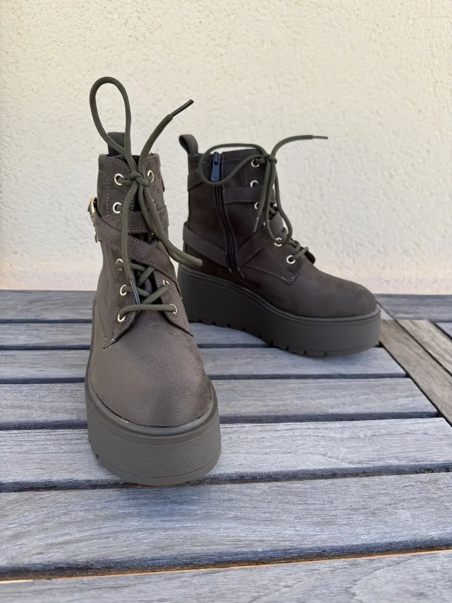 Botas con Plataforma y Cremallera Angri Green