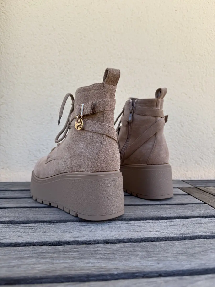 Botas con Plataforma y Cremallera Angri Khaki