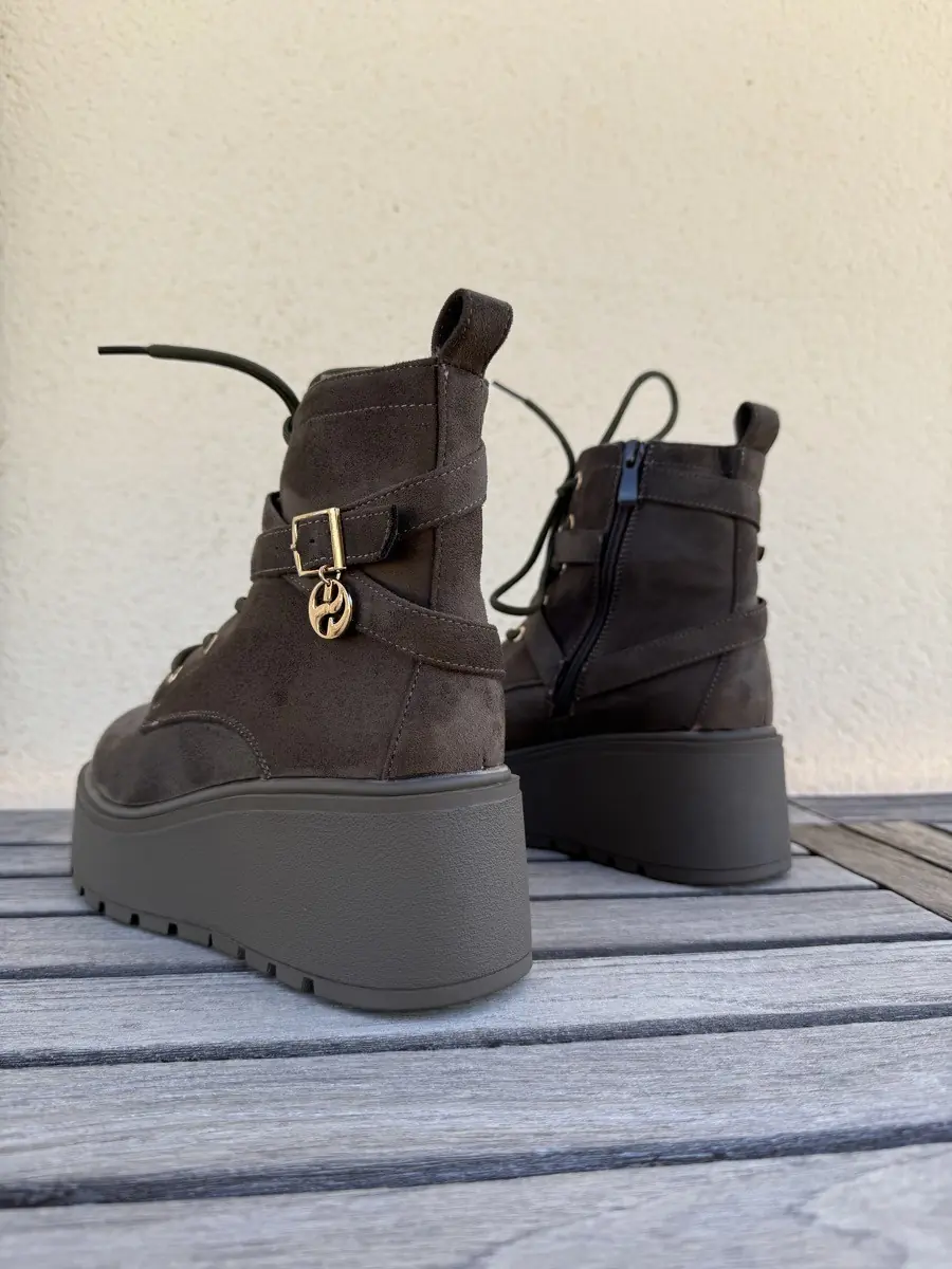 Botas con Plataforma y Cremallera Angri Green