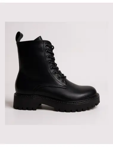 Botas bikers con cordones y...