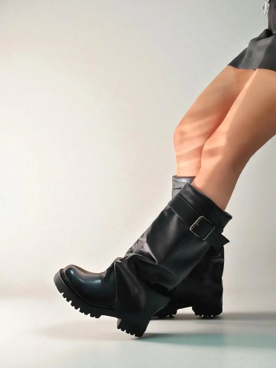 Botas Bikers con hebillas Marea Noir