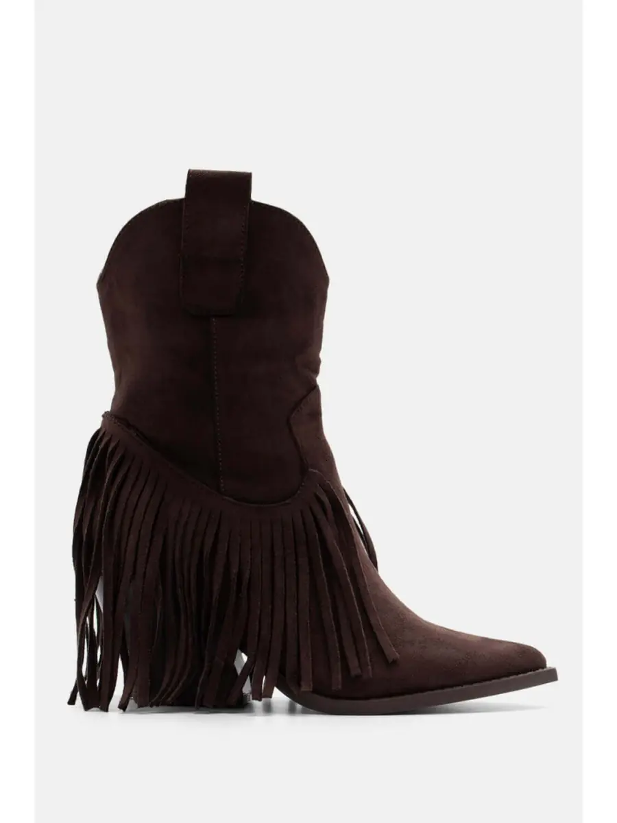 Bota cowboy con flecos Imola Coffe
