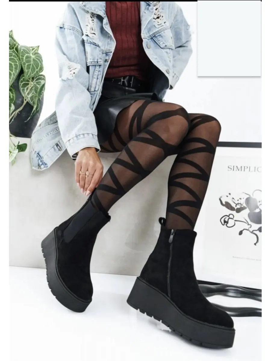 Botas con Plataforma y cremallera Corse Noir