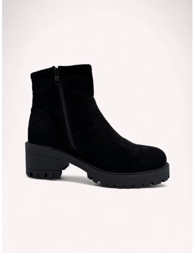 Botas de Ante con hebilla y cremallera Gubbio Noir