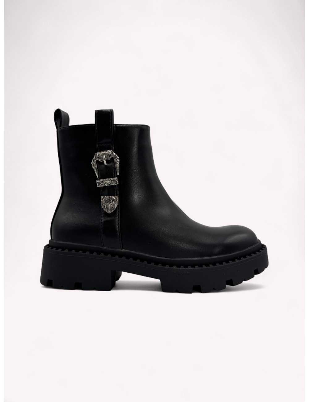 Botas moteras con hebilla y cremallera Molise