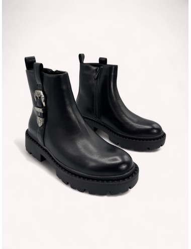 Botas moteras con hebilla y cremallera Molise