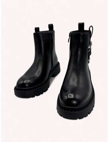 Botas moteras con hebilla y cremallera Molise