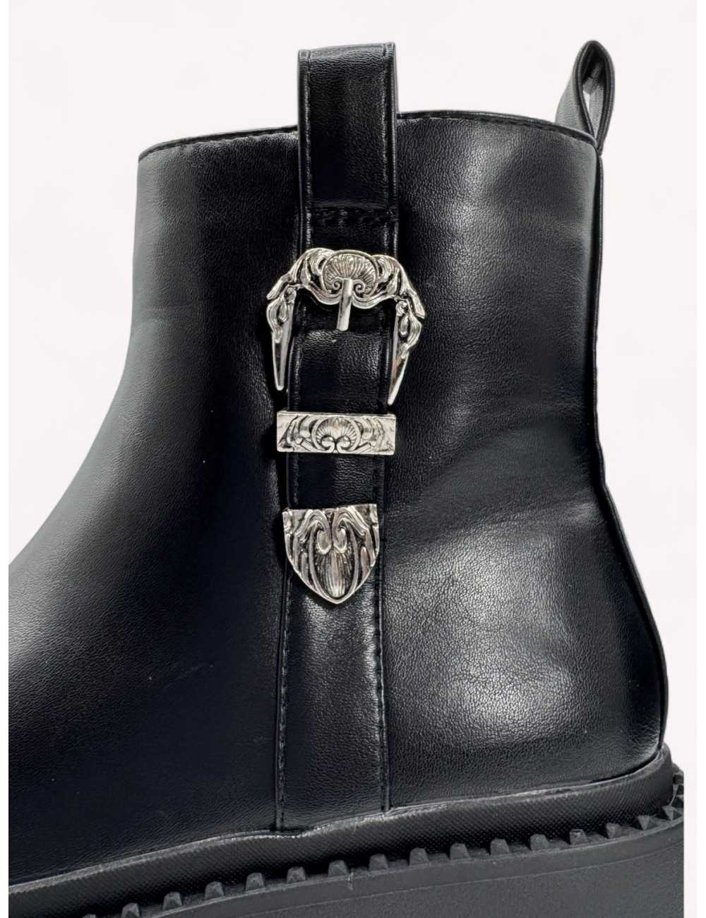 Botas moteras con hebilla y cremallera Molise