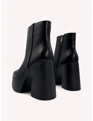 Botines con tacon grueso y plataforma Fiuggi Noir
