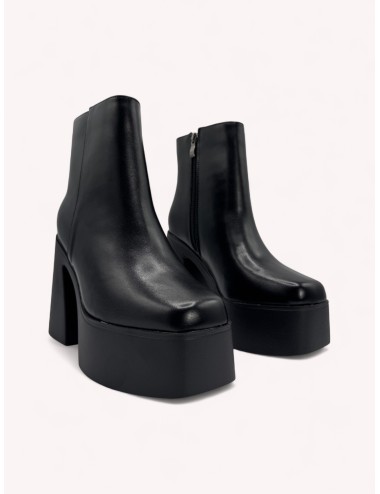 Botines con tacon grueso y plataforma Fiuggi Noir