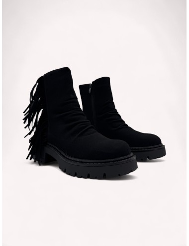 Botas con flecos Lecce Noir