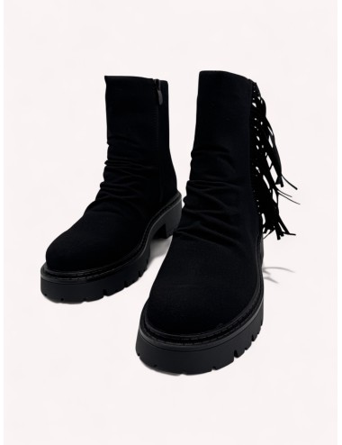 Botas con flecos Lecce Noir