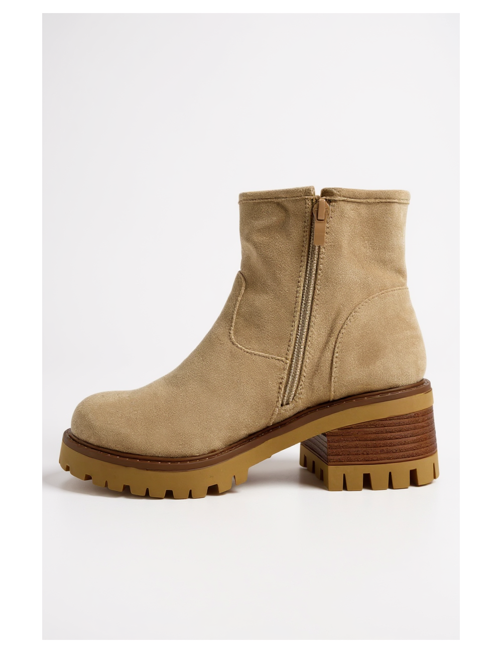 Botas de Ante con hebilla y cremallera Gubbio Khaki
