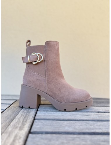 Botin de Ante con tacon grueso Rimini Khaki