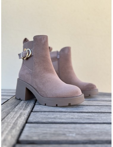 Botin de Ante con tacon grueso Rimini Khaki